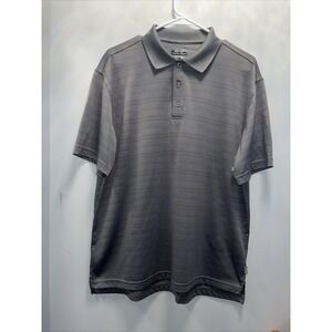 Snake Eyes Golf Polo Mens Large Grey  Dry-18 Performance Striped Shirt